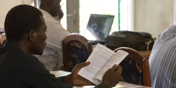 Man reading the bible